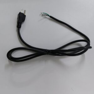 Grounded 3-Prong AC Power Cord – 5ft, 18AWG